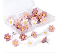 50Pz Spille A Testa Di Fiore Per Bacheca In Sughero Puntine Da Disegno