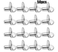50pz Staffe per Scaffali Supporto Borchie Picchetti Ø5mm Metallo Pin Mensole Se