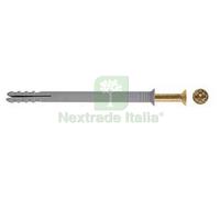 50PZ TASSELLO IN NYLON CON VITE CHIODO "N" Ø MM.8X80 VITE Ø MM.5X85: