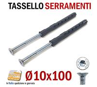 50PZ TASSELLO PROLUNGATO 10x135 10x100 10x80 VITE ACCIAIO WURTH SHARK SERRAMENTI