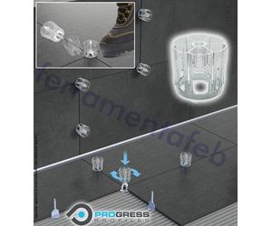 50PZ TIRANTI PRSTT LIVELLATORI PAVIMENTI PIASTRELLE PROLEVELING SYSTEM TRASPAREN