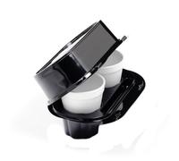 50pz Vassoio contenitore asporto cappuccino Kappuccio Box 2 posti 240ml