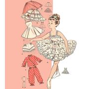 50s Motivo: Bambina Notte,Frilly Sottogonna & Infilare - Giropetto = Busto