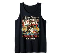 50s Retro Vintage Rockabilly Pinup Women Americana Style Canotta