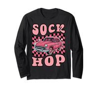 50s Sock Hop Classic Car Rockabilly 1950s Dance Party Groovy Maglia a Manica