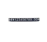 50sets Mini Plastica Monili Numero Prezzo Bar Strip Display Contrassegnato Particella Stand Staccabile con la Valuta