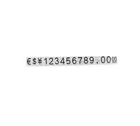 50sets Mini Plastica Monili Numero Prezzo Bar Strip Display Contrassegnato Particella Stand Staccabile con la Valuta