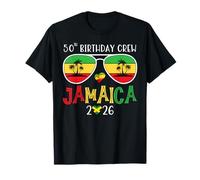 50th Birthday Crew Jamaica 2026 50 Years Old Bday Party Trip Maglietta