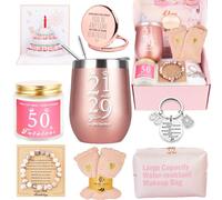 50th Birthday Gifts for Women, Happy 50th Birthday Basket Gifts Box for Best Friends Female Mom Wife Daughter Sister Her Girlfriend Coworker Bestie Women Birthday Unique