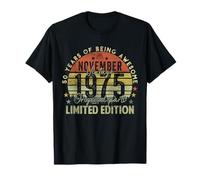 50th Birthday Gifts Vintage November 1975 50 Years Old Men Maglietta