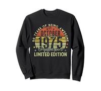50th Birthday Gifts Vintage October 1975 50 Years Old Men Felpa