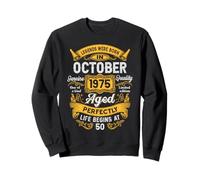 50th Birthday The Real Legends October 1975 50 Years Old Men Felpa