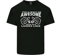 50th Compleanno 50 Anno Vecchio This Is What Uomo Cotone T-Shirt