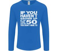 50th Compleanno 50 Età Don'T Grow Up Divertente Uomo Maniche