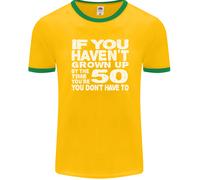 50th Compleanno 50 Età Don'T Grow Up Divertente Uomo Ringer Fotl