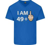 50th Compleanno Divertente Offensiva 50 Età Uomo Scollo A V Cotone T-Shirt