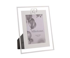 50th Compleanno Foto Cornice Specchio Bordo 6'x 4' Picture Autonomo
