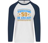 50th Compleanno Turning 50 È Ottimo Anno Vecchio Uomo L/S Baseball T-Shirt