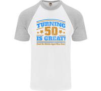 50th Compleanno Turning 50 È Ottimo Anno Vecchio Uomo S/S Baseball T-Shirt