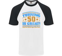 50th Compleanno Turning 50 Is Ottimo Età DA UOMO S/S Baseball T-Shirt