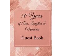 50th wedding anniversary guest book hardcover blank lined
