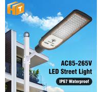 50W 100W 200W Lampione stradale a LED AC85-265V Proiettore per esterni Faretto IP67 Impermeabile Garden Road Street Pathway Spot Light