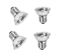 50W E27 Lampada Riscaldante Tartarughe Dmmerabile Bianco Caldo 220V Terrarium UVA UVB spettro completo Lampada incandescente Pet Heating Lamp per rettile e anfibi Lucertole Tartarughe (4 pezzi)