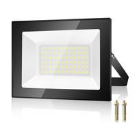 50W Faretto LED da Esterno , Faro LED da Esterno 5000LM 7000K Faretti LED, 72 Chips IP67 Impermeabile Super Luminoso Bianco Freddo Luce di Sicurezza per Giardino, Cortile, Terrazza, Patio, Garage