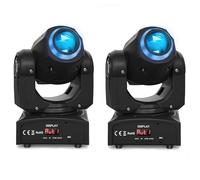 50W LED Beam Teste Mobili Luci Palcoscenico, RGBW 8 Gobos 8 Colori Effetto Stroboscopico DMX512 Luci Discoteca Attrezzatura Professionale per DJ Prestazioni Serata KTV (2PCS)