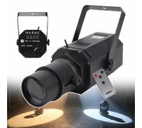 50W LED Pin Spot Light, White/ Warm /4 in1 RGBW LED Imaging Light Stage Follow Spot Light, DMX512/ Remote Control/Voice Control, Aperture Adjustable, For Disco DJ Wedding Stage Shows,WarmWhite