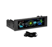 50W Multi-Funzione PC CPU 5 Canali Ventole Controller Per LCD Fan Temp Regolatore di Velocità Pannello Frontale 5.25 "Bay Fan Speed Controller Pc Case Hub Computer