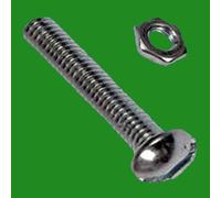 50x 2BA 2.5cm a Incastro Testa Rotonda Acciaio Macchina Viti,Dado & Bullone Set