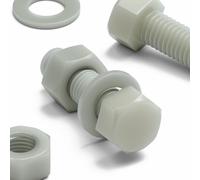 50x bulloni esagonali naturali in PA66 GF M8 x 30 mm, dadi e rondelle
