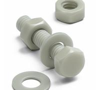 50x Bulloni esagonali PA66 GF, dadi, rondelle, M4 x 20 mm