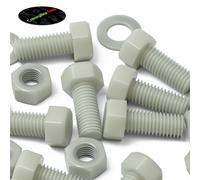 50x bulloni testa esagonale nylon rinforzato vetro M8 x 20 mm