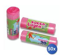 50x Bundle Peter Sacchi Ppattumieraat Rosa 35X50 Bagno 20P Rot