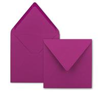 50x Buste quadrate in Amarena - 15,5 x 15,5 cm - senza finestra, con colla umida - 110 g/m² - Per biglietti d'invito a matrimoni, compleanni e altro - Serie FarbenFroh