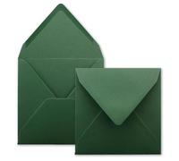 50x Buste quadrate in verde muschio (verde) - 15,5 x 15,5 cm - senza finestra, con colla umida - 110 g/m² - Per biglietti d'invito a matrimoni, compleanni e altro - Serie FarbenFroh