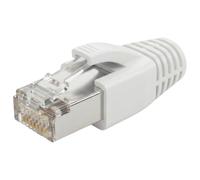 50x Connettore di rete RJ45 Connettore Bianco CAT5 CAT6 CAT7 LAN contatti placca