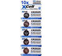50X CR2025 Batteria A Bottone Litio 3V / 170mAh (10X Confezione Da 5)