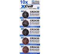 50X CR2430 Cellula A Bottone Litio 3V 290mAh (10X 5 Pezzi) Batteria
