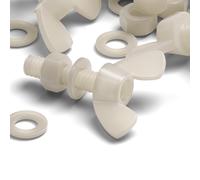 50x Dado ad alette a farfalla in nylon con filettatura viti a macchina, M5x20mm