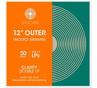 50X DOUBLE Buste Dischi Vinili | per Maggior Parte 1-2 LP Gatefold | Super Trasp