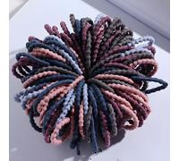 50x Elastici per capelli per bambini - Marrone / Multicolore KP7943