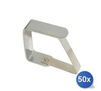 50x Giussani srl Fermatovaglia Con Molla Acciaio Inox