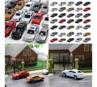 50x HO Scale Model Vehicle Car Toy 1/87 Layout Architecture Model Decor