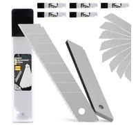 50x Lame Segmentate per Cutter 18 mm Taglierino Lama Ricambio Taglierina Tappeto Lama Dritta Acciaio Alta Qualità Affilato Utensili Manuali