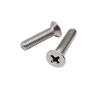 50x M1.2 M1.4 M1.6 M2 M2.5 M3 M3.5 M4 piccolo Micro Piccolo Nero In Acciaio Inox 304 Croce Piatta A Testa Svasata Vite Bullone(304 stainless steel,5MM_M4)