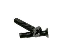 50x M1.2 M1.4 M1.6 M2 M2.5 M3 M3.5 M4 piccolo Micro Piccolo Nero In Acciaio Inox 304 Croce Piatta A Testa Svasata Vite Bullone(Black carbon steel,12MM_M1.6)