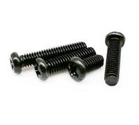 50X M1 M1.2 M1.4 M1.6 M2 M2.5 M3 M4 Mini Micro Piccola Leggera Nera A2 304 Acciaio Inossidabile Vite a Testa Cilindrica a Croce Bullone Tondo(Black carbon steel,16MM_M2)